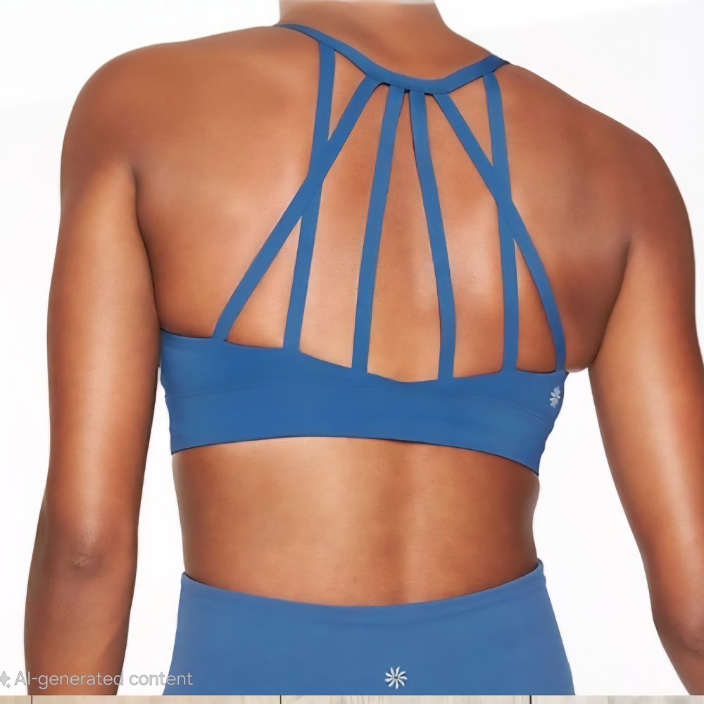 Athleta Strappy Indigo Sports Bra